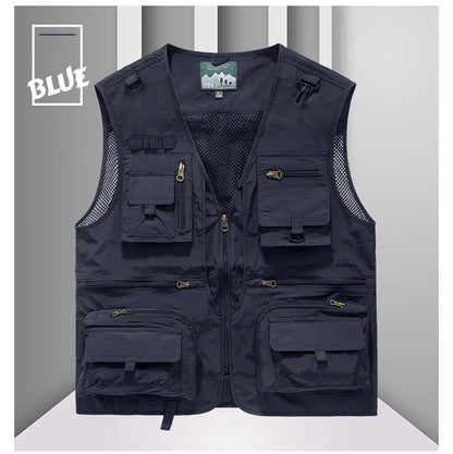 FGKKS Multi-Pocket Breathable Fishing Vest