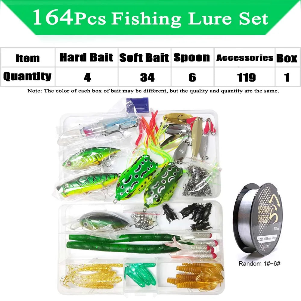 Soft and Hard Bait Lure Kit with Box
