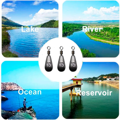 Teardrop Fishing Weight Sinkers (10 Pack)
