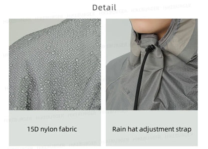 3F UL GEAR QingSuo Spilt Rain Poncho Outdoor Ultralight Sleeve Rain Coats 15D Nylon Waterproof Hiking Cycling Mountaineering