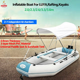 2.0–3.6m Inflatable Boat with Air Deck & Slat Bottom | Heavy-Duty PVC 3-Layer Fishing & Kayak Dinghy Set
