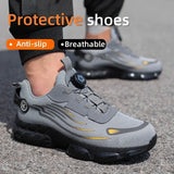 Men’s Outdoor Safety Shoes – Breathable Non-Slip Hiking Sneakers | Anti-Smash Steel Toe Work Boots