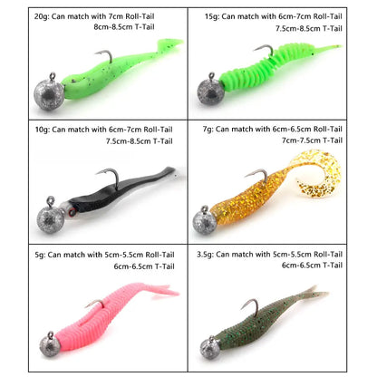 WODJYJ Jig Head Hooks (1g-28g)