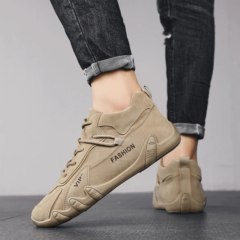 Men’s Hiking Sneakers – Wear-Resistant Anti-Slip Workwear Shoes for Autumn & Casual Outdoor Use