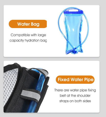 WEST BIKING 10L Ultralight Cycling Backpack Ergonomic Strap Reflective Bicycle Bag With Water Bag Traveling Hiking Cycling Bag