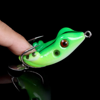 Soft Frog Lure with Spinner Blade