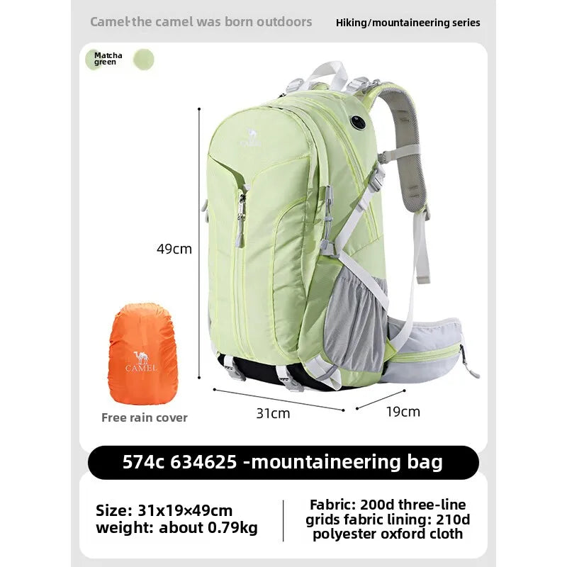 GOLDEN CAMEL Waterproof Mountaineering Bags Unisex Hiking Backpacks Travel Large Capacity Backpack Student Schoolbag Lightweight