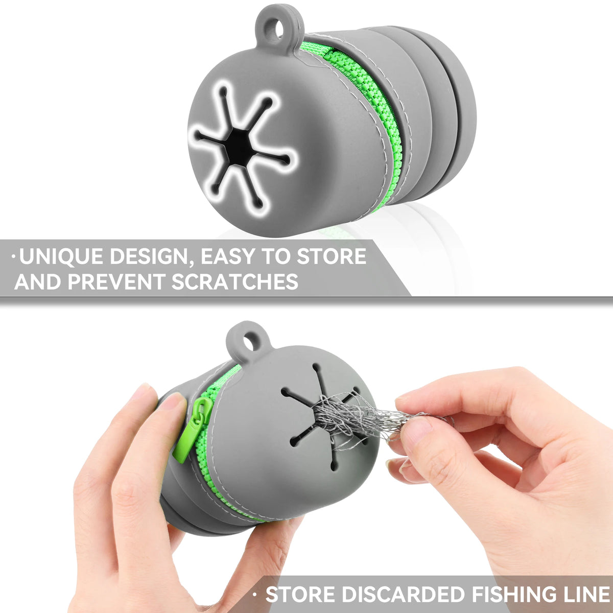 Porfory Foldable Silicone Trash Pouch with Carabiner