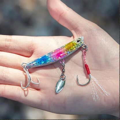 5.8cm 30g Saltwater Vertical Speed Jigs 4Pcs Set Metal Spoon Fishing Lures Equipped with Assist Hooks