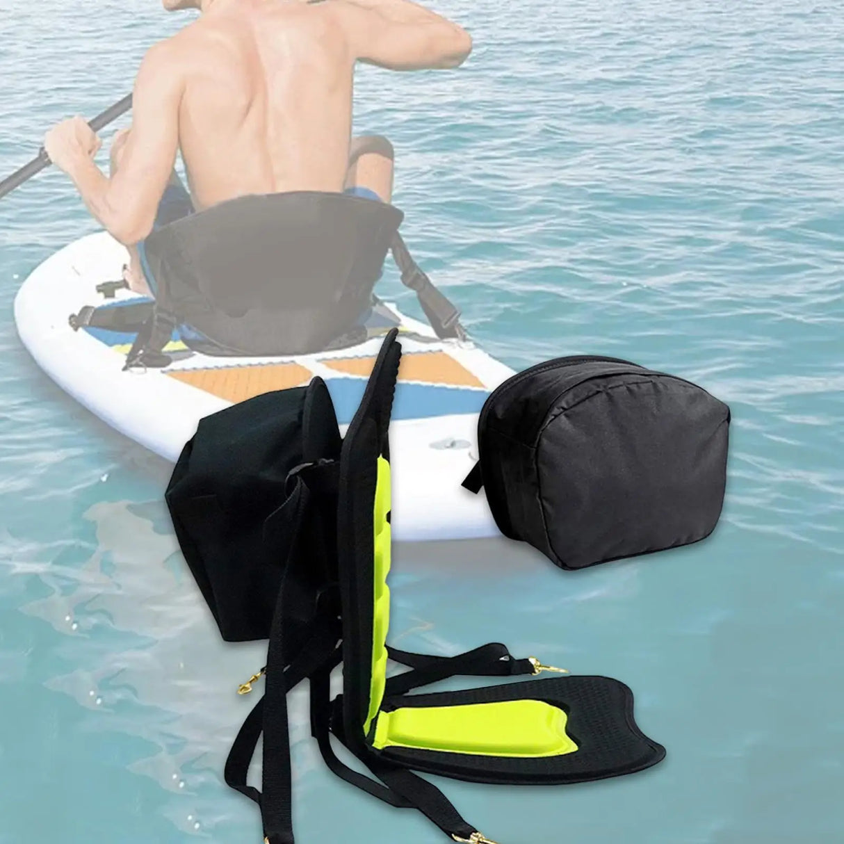 Kayak Seat Back Bag – Water-Resistant Detachable Oxford Cloth Storage Pouch for Canoe, Fishing & Boating