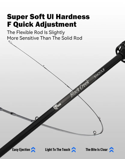 LEYDUN Black Creek 2-Piece Ultralight Travel Rod