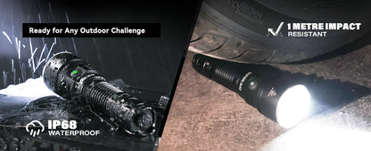 Sofirn SK40 21700 Rechargeable Flashlight  SFT70 LED 3200lm Powerful Tactical Torch 580M Long-Range With Spotlight