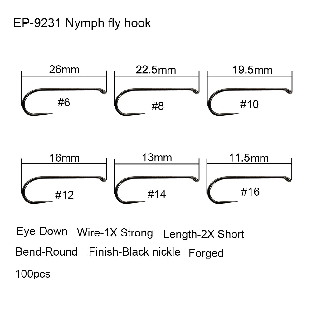 Aventik Competition Barbless Fly Hooks (50 Pack)