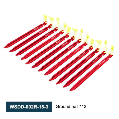Widesea Camping 4pc/set Tent Pegs Stakes Nails for Hard Snow Floor Outdoor Accessories Shelter Equipment Supplies Hiking Tourist