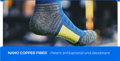 Nano Copper Fiber Deodorant Antibacterial Men Socks Running Climbing Summer 2025 MTB Cycling Bicycle Basketball Sports Sock