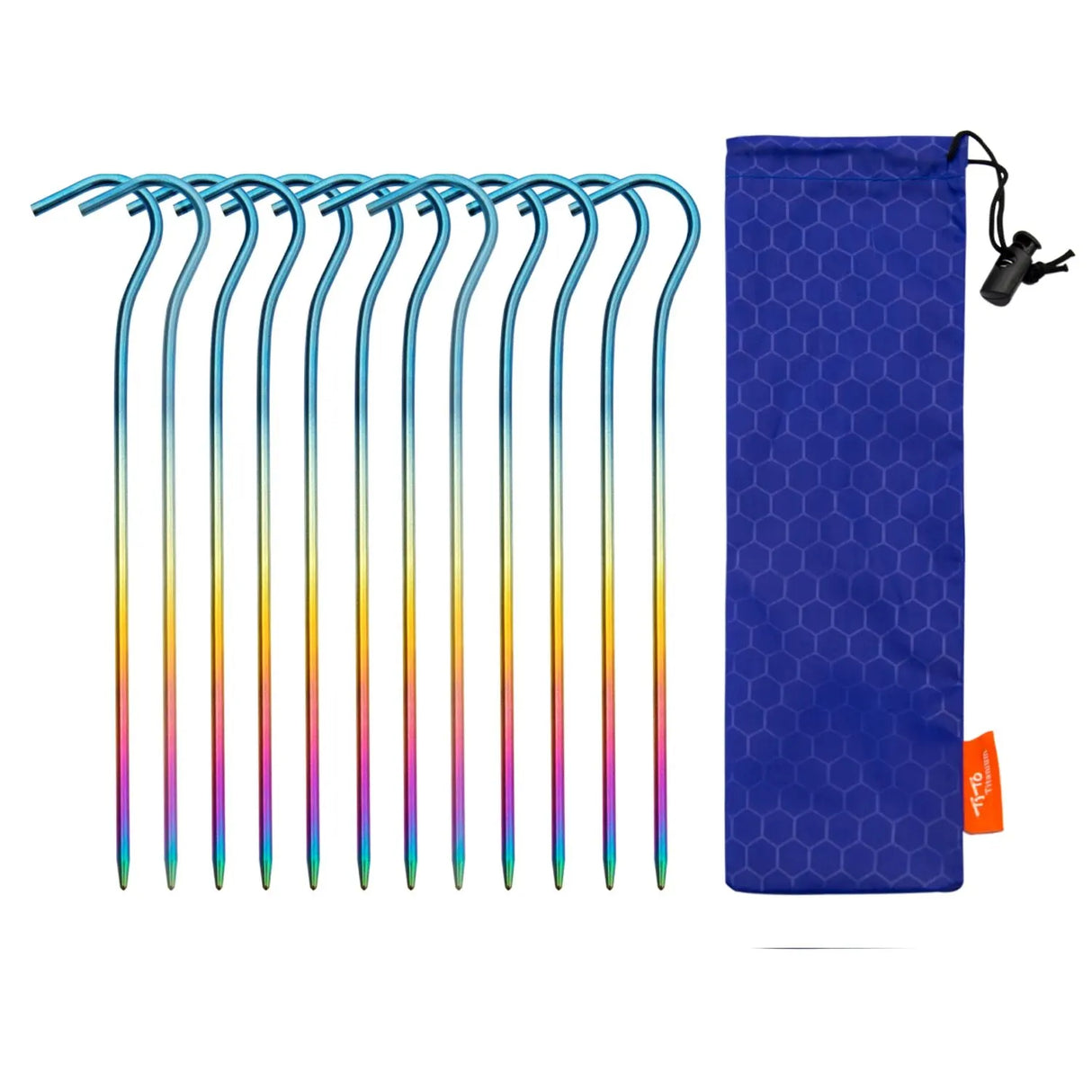 TiTo 3.0*165mm Ultralight Camping Accessories Titanium Alloy Tent Stake Pegs With Hook