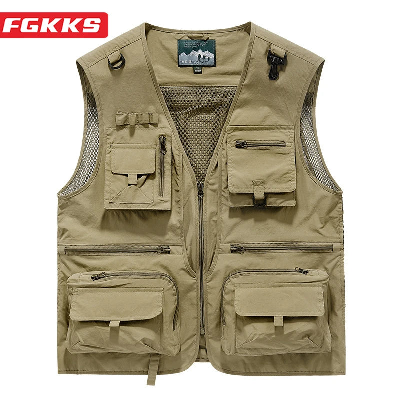 FGKKS Multi-Pocket Breathable Fishing Vest