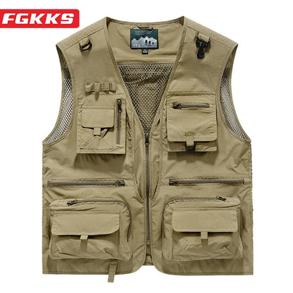 FGKKS Multi-Pocket Breathable Fishing Vest