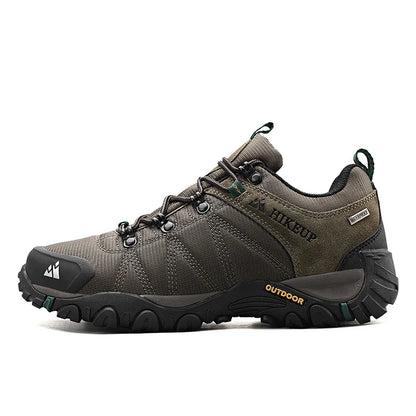 HIKEUP Non-slip Men Hiking Shoes Breathable Outdoor Wear Resistant Splashproof Climbing Men Sneaker Tourism Mountain Shoes