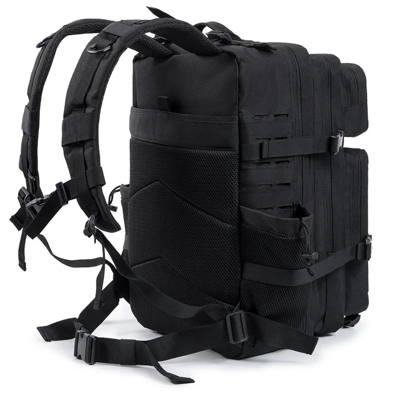 45L Tactical Backpack Molle System Men's Outdoor Hiking Rucksack with Bottle Holder EDC GYM Hunting Bag for Survival