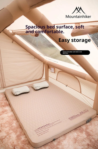MOUNTAINHIKER Single Double Person Self-inflating Mattress Thick 10cm Compact Folding Camping Sleeping Bed Pad Air Mat Floor
