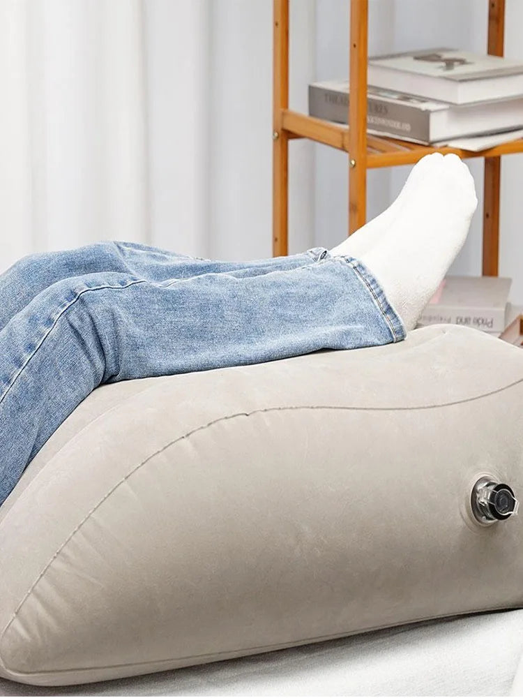 Inflatable Leg Pillow Foot Pillow Elevation Leg Pillows For Travel Camping Sleeping Wedge Pillow Knee Cushion PVC Portable