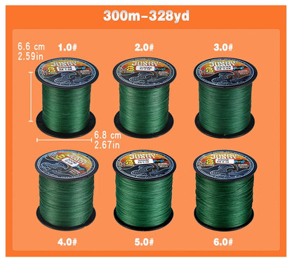 JOSBY 8-Strand PE Braided Line (100-1000m)