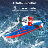 RC Kayak Racing Boat – 2.4G Remote Control Rowing Toy for Kids Water Games & Outdoor Fun