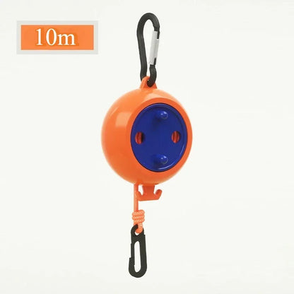 1Pcs 10M Clothesline Laundry Drying Rope Outdoor Clothes Line Windproof Anti-slip Retractable Cord for Hotel Camping Accessories