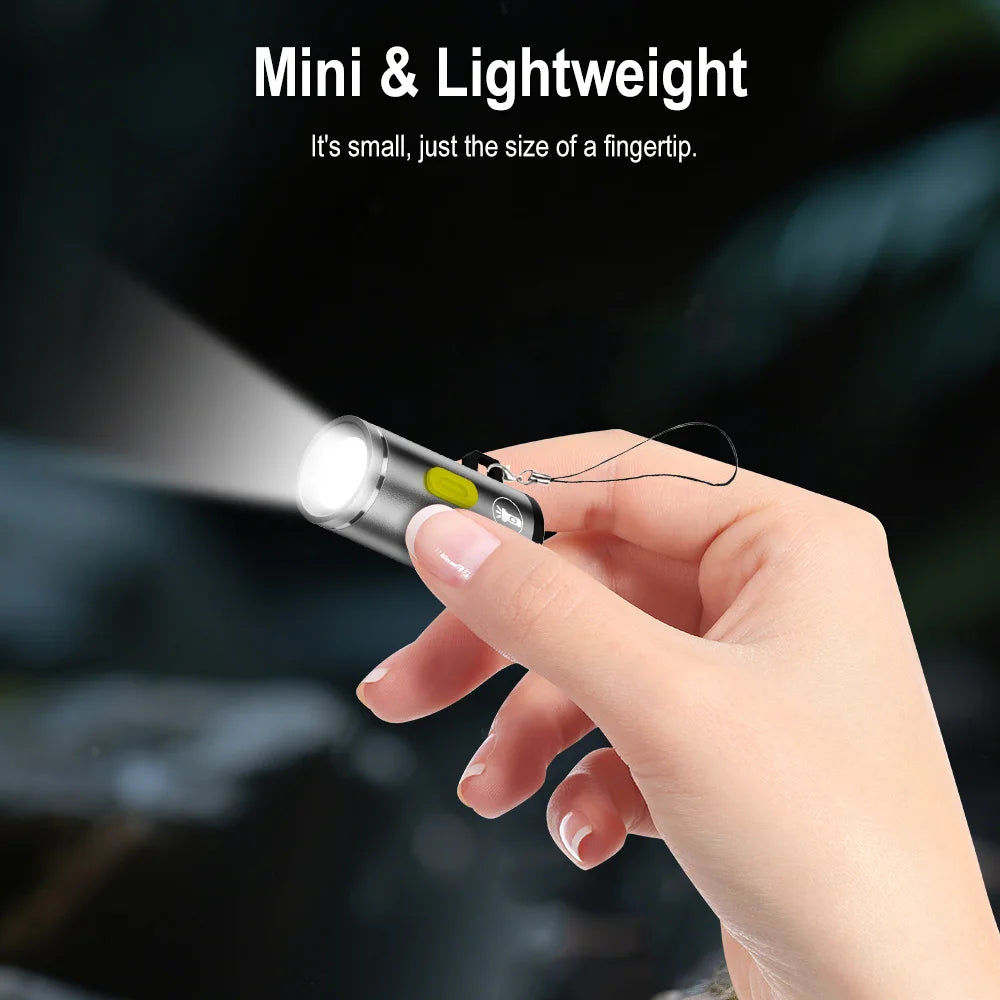 BORUiT Super Mini LED Flashlight 230LM Single Gear Extra Small Torch Camping Lantern