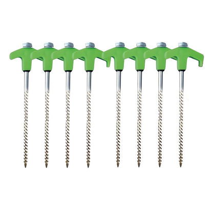 Outdoor Camping Tent Stakes Versatile Anchoring Metal Threaded Tent Spikes for Securing Tents Canopies Tarps