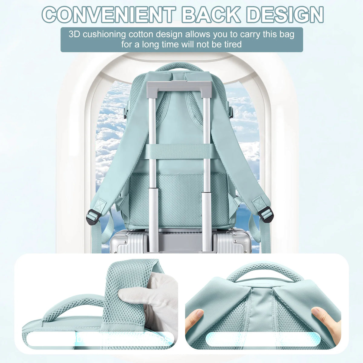 Women Men Hand Luggage Backpack Business College Laptop Travel Backpack Waterproof Carry on mochila viaje cabina avion 40x20x25