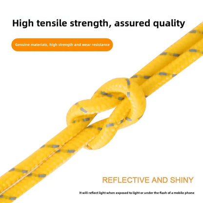 4Pcs 5mm Outdoor Tent Guyline Ropes 4M Reflective Camping Guy Lines with Adjuster Tensioner Camping Accessories for Tarp Canopy