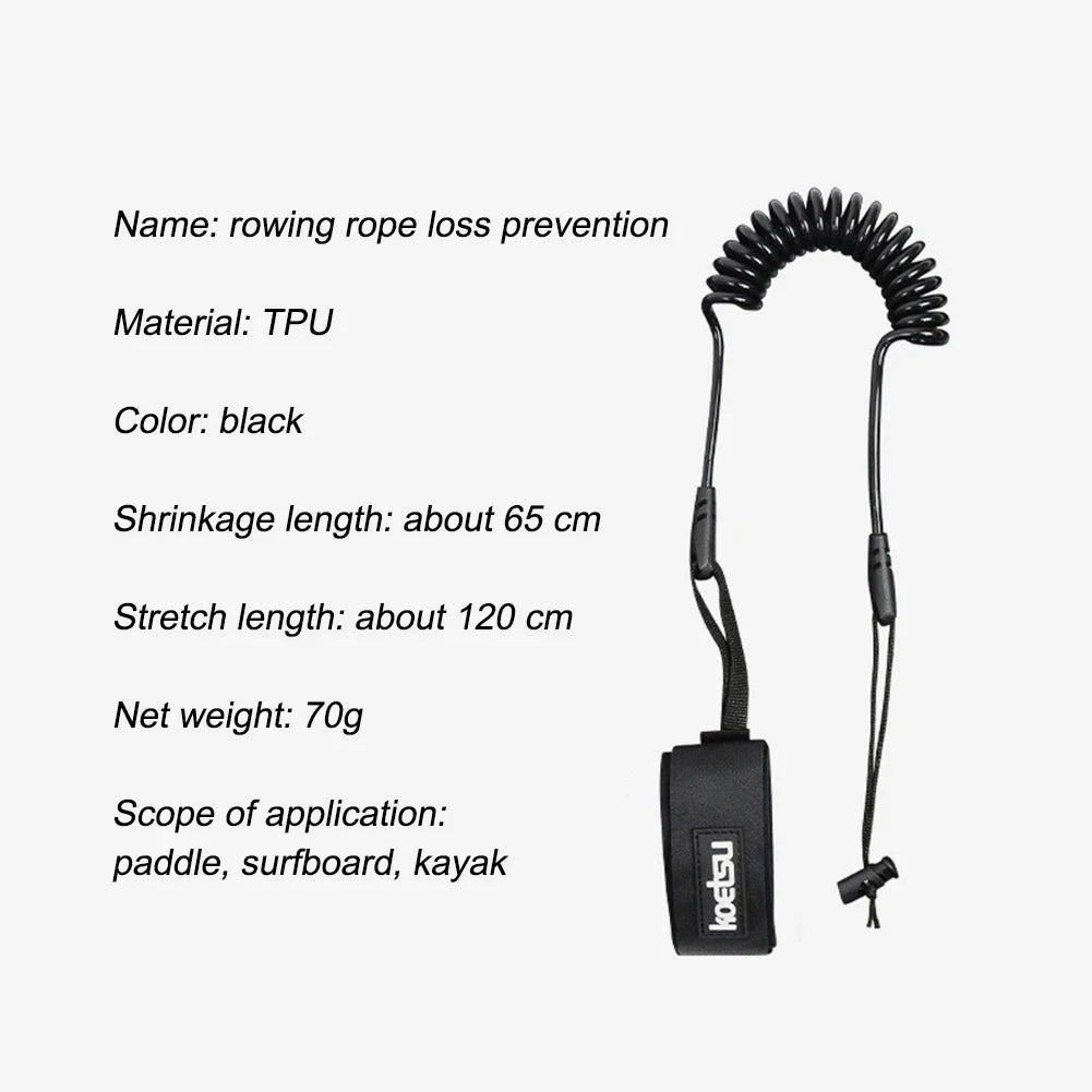 Portable Kayak & Surfboard Paddle Rope – Elastic Anti-Loss Leash for Paddle Boards & Kayak Accessories