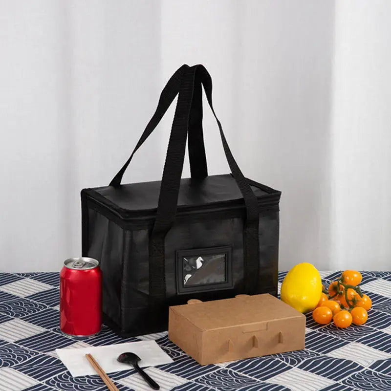 1pc Large Insulated Picnic Bags, Thermal Food Cooler Tote for Outdoor Camping Beach, Leakproof Portable Cooler Bag with Zipper