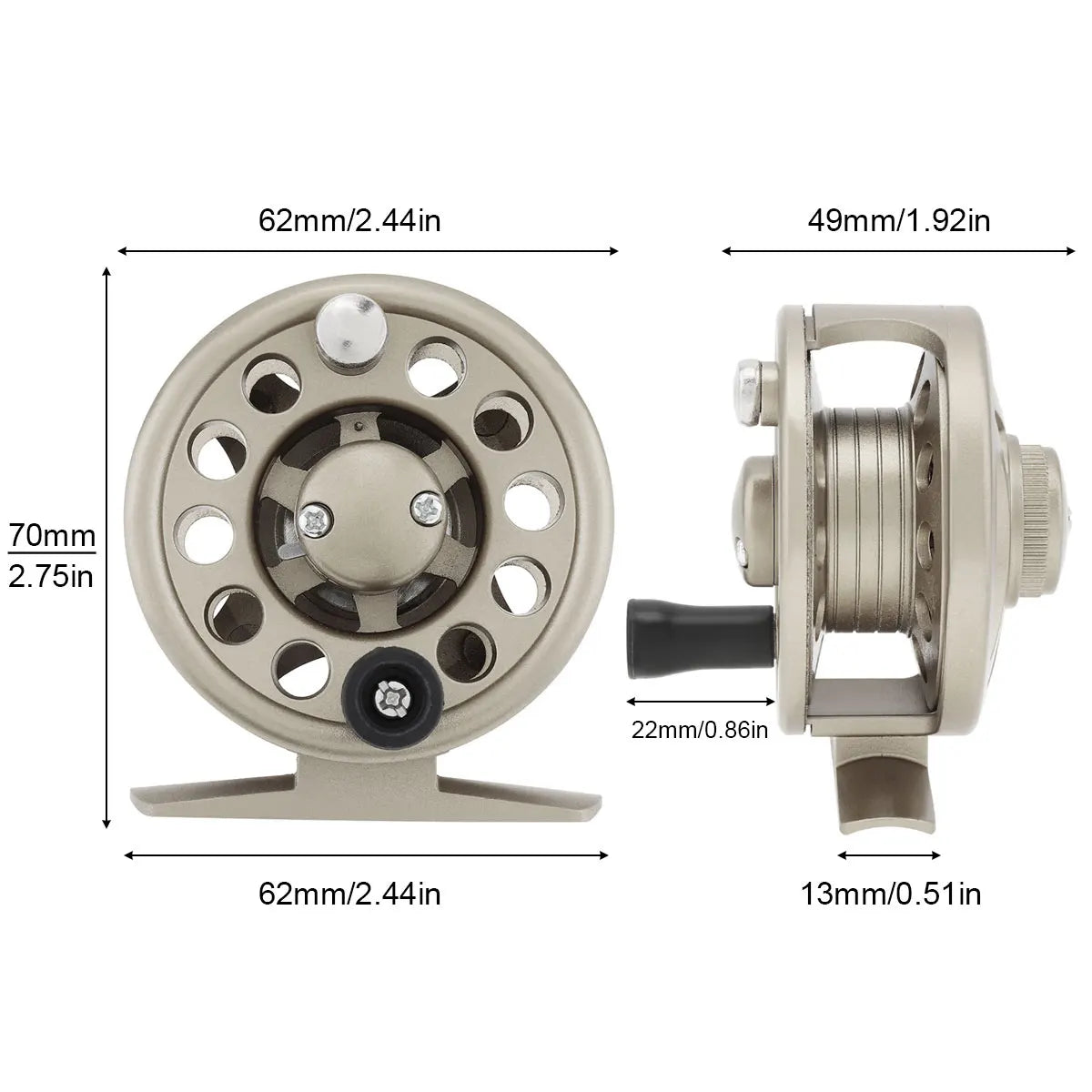 Fly Ice Fishing Reel 1+1BB