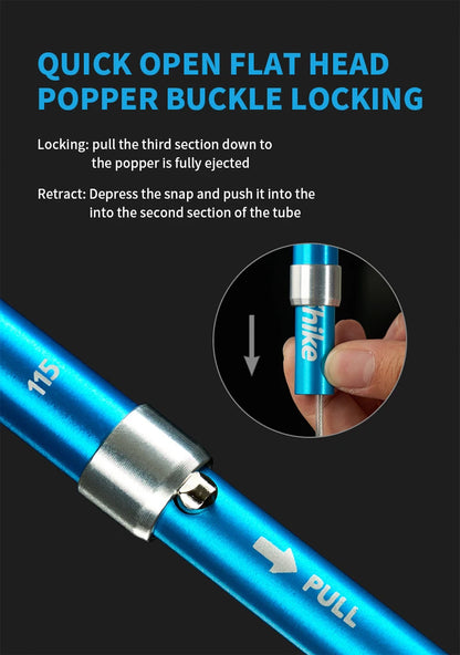 Naturehike 2026 New Trekking Poles Ultralight Folding 1Pcs Walking Cane High Load Aluminum Hiking Walking Telescopic Stick