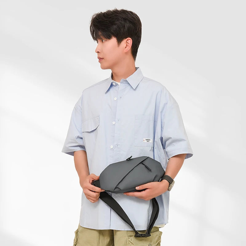 Men Minimalist Outdoor Sports Running Jogging Waist Bag Man Waterproof Fanny Pack Stylish Cross Body Belt Bag Waist Bag for Men