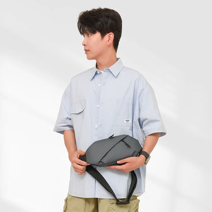Men Minimalist Outdoor Sports Running Jogging Waist Bag Man Waterproof Fanny Pack Stylish Cross Body Belt Bag Waist Bag for Men