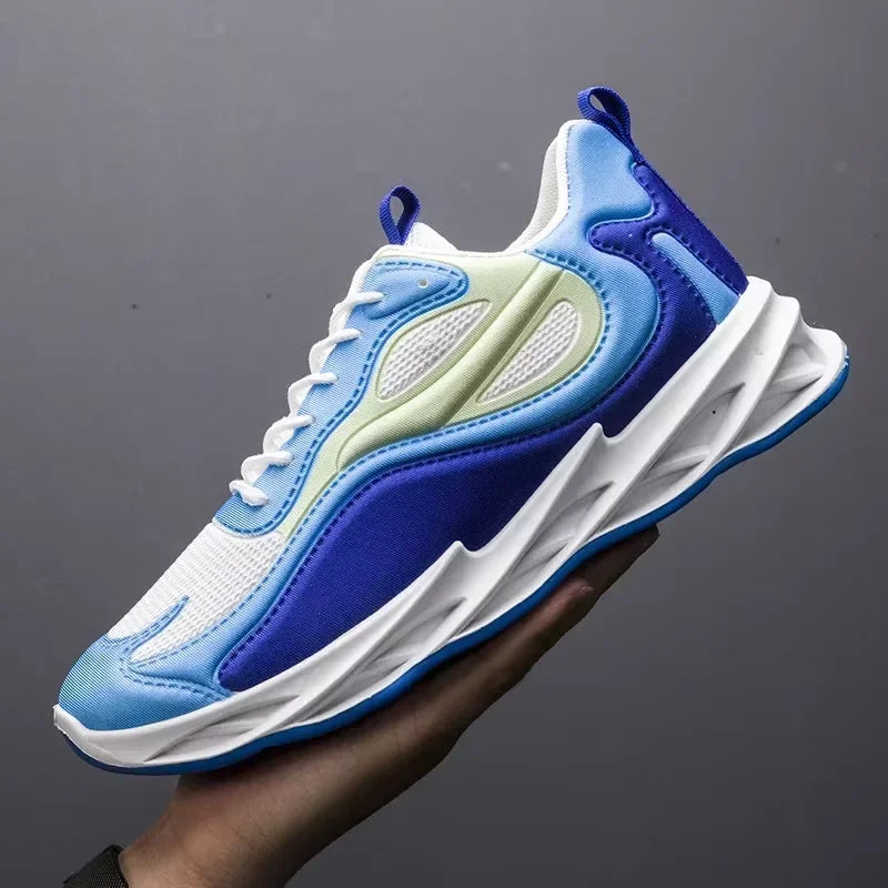 Men’s Trendy Sports Shoes – Cushion Running Sneakers, Breathable Soft Sole Trainers for Walking & Jogging