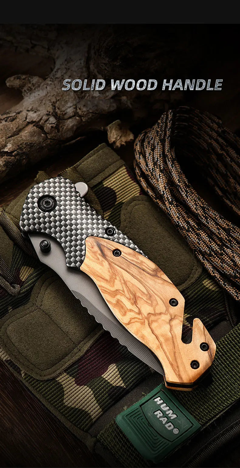 Stainless Steel Folding Knife High Hardness Camping Survival Multi-Functional Portable Mini Knife Fruit Knife