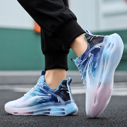Men’s Basketball Shoes with Air Cushions – Non-Slip, Breathable & Shock-Absorbing Sports Sneakers