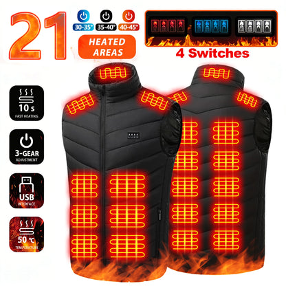 Smart Heated Vest with 21 Heating Zones