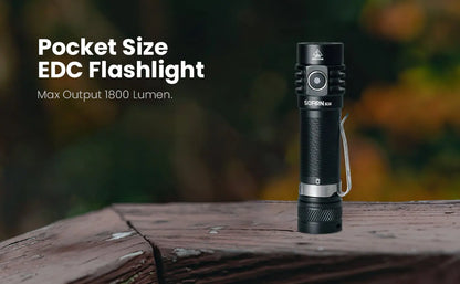 SOFIRN SC18 1800lm SST40 LED 18650 Torch TIR Optics Lens EDC Flashlight USB C Rechargeable Lantern