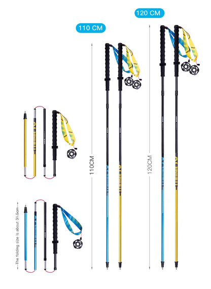 2pcs  AONIJIE All Types of Hiking Trekking Pole Ourdoor Camping Walking Sticks Summarizing 110cm 120cm 130cm