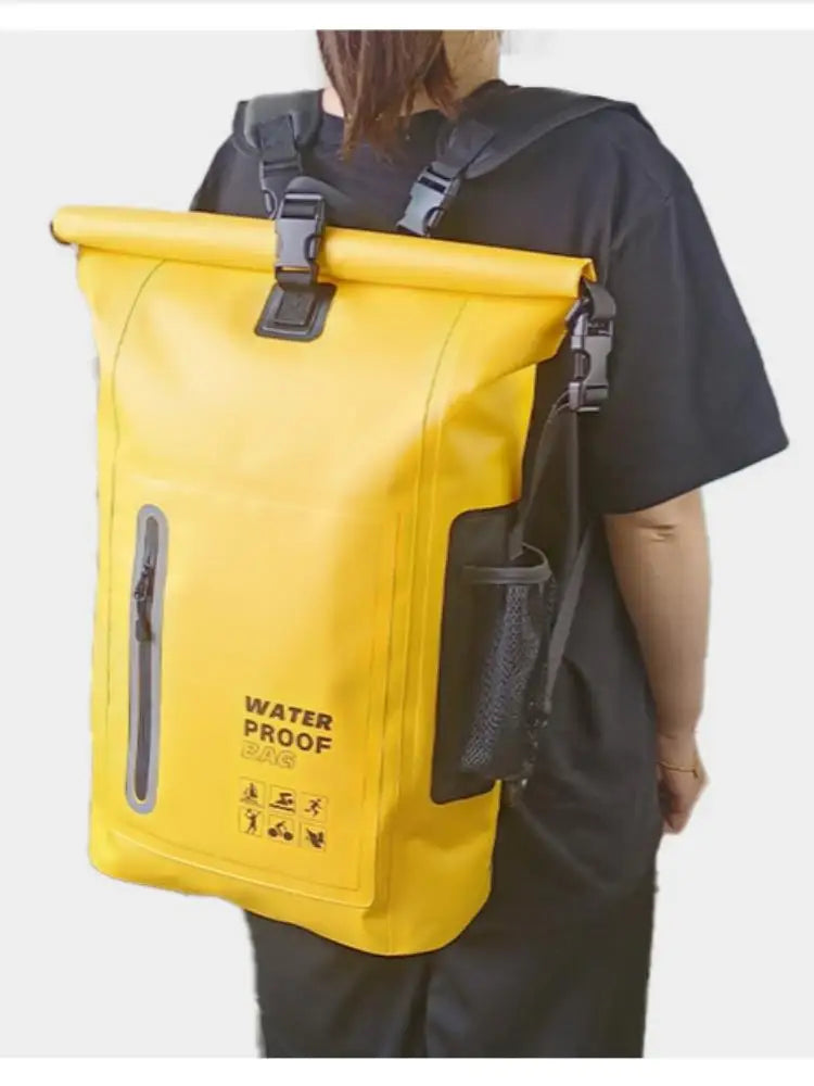 PVC Waterproof Dry Bag Backpack Capacity For Kayak Canoe Rafting Diving Beach Swimming Trekking Camping Shoulder Storage Bag