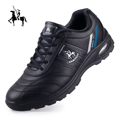 Men’s Outdoor Leather Sneakers – Casual Fashion Sports Shoes Large Size Comfort Trainers