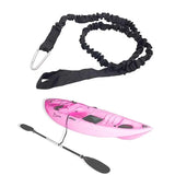 Elastic Kayak Paddle Leash & Fishing Rod Holder – Stretchable Coiled Safety Rope with Carabiner for Canoe, Rowing & Boat Accessories