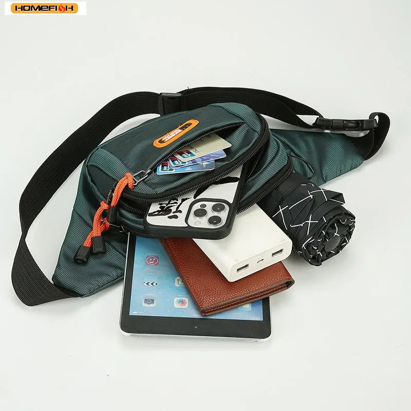Homefish Unisex Waist Bag Multifunctional Large Capacity Splash Resistant Wear Resistant Worksite Outdoor Fanny Pack