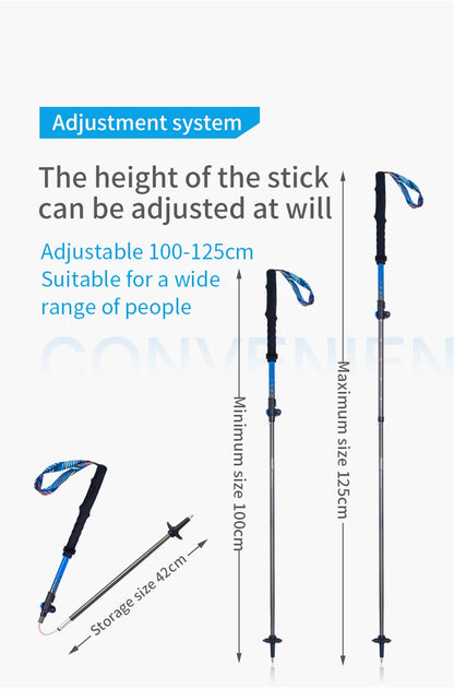 2pcs  AONIJIE All Types of Hiking Trekking Pole Ourdoor Camping Walking Sticks Summarizing 110cm 120cm 130cm